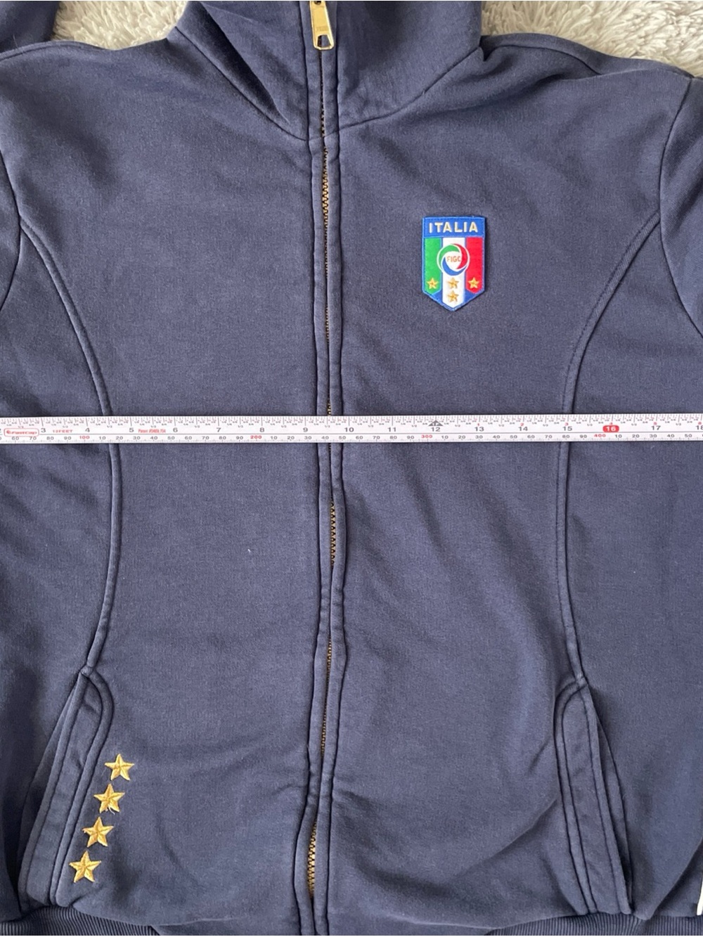 PUMA Italy Italia National Team Soccer Track Jacket Womens Medium Navy Blue Zip - Picture 6 of 10